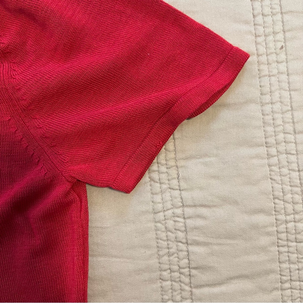 August Silk Vibrant Red Short Sleeve Tee - Picture 4 of 5